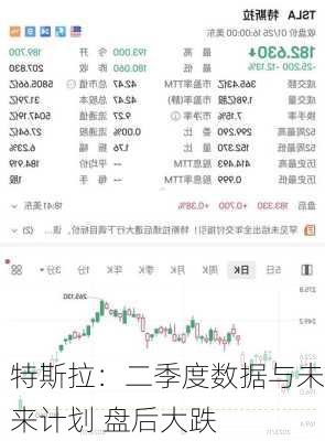 特斯拉：二季度数据与未来计划 盘后大跌