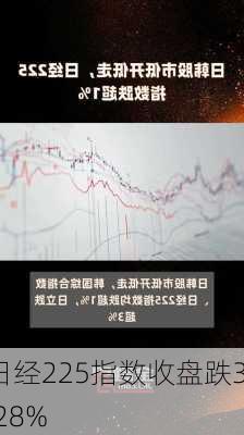 日经225指数收盘跌3.28%