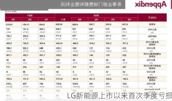 LG新能源上市以来首次季度亏损