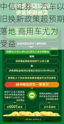 中信证券：汽车以旧换新政策超预期落地 商用车尤为受益