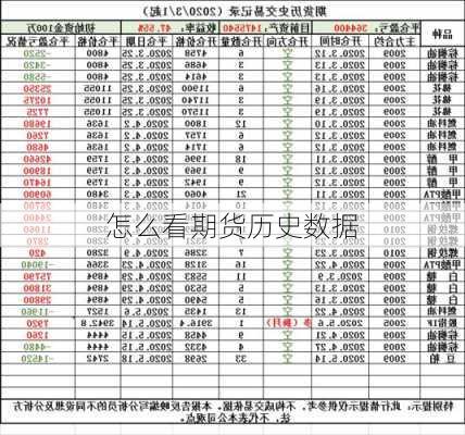 怎么看期货历史数据