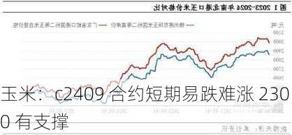 玉米：c2409 合约短期易跌难涨 2300 有支撑