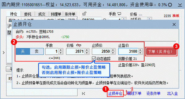 期货止盈怎么设置