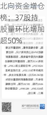 北向资金增仓榜：37股持股量环比增加超50%