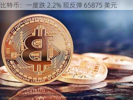 比特币：一度跌 2.2% 现反弹 65875 美元