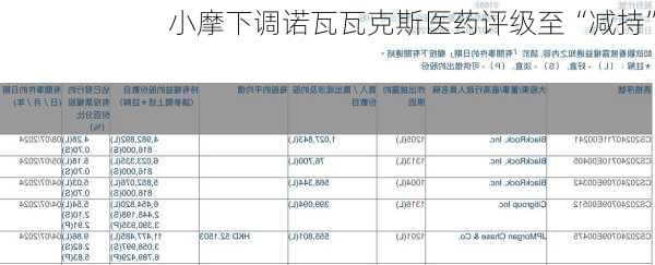 小摩下调诺瓦瓦克斯医药评级至“减持”