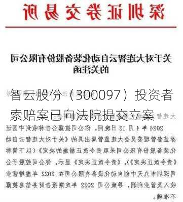 智云股份（300097）投资者索赔案已向法院提交立案