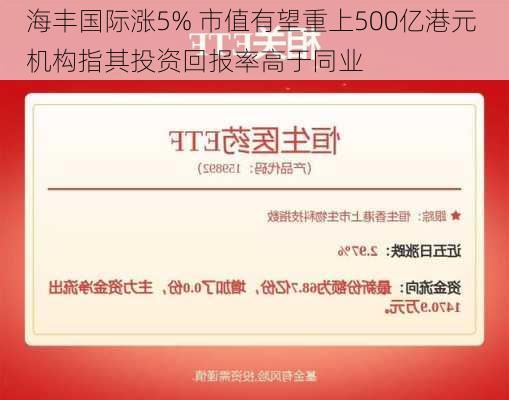 海丰国际涨5% 市值有望重上500亿港元 机构指其投资回报率高于同业