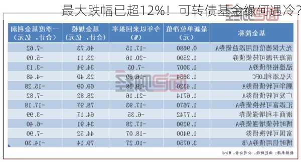 最大跌幅已超12%！可转债基金缘何遇冷？