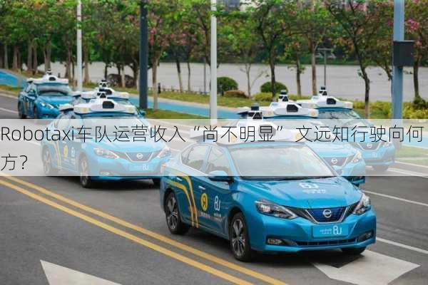 Robotaxi车队运营收入“尚不明显” 文远知行驶向何方？