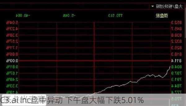 C3.ai Inc盘中异动 下午盘大幅下跌5.01%