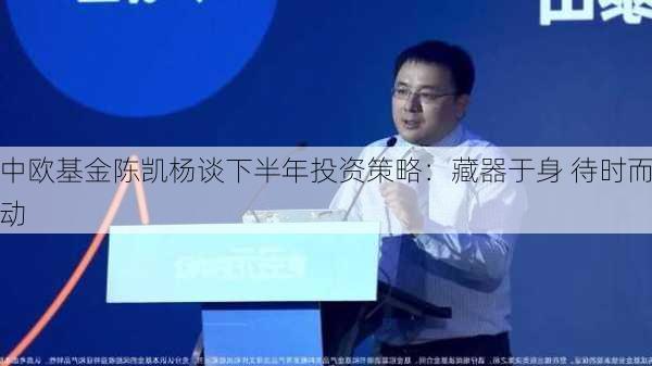 中欧基金陈凯杨谈下半年投资策略：藏器于身 待时而动