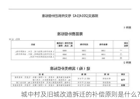 城中村及旧城改造拆迁的补偿原则是什么？