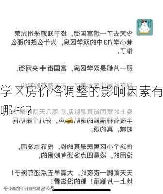 学区房价格调整的影响因素有哪些？