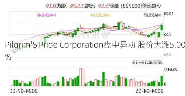 Pilgrim'S Pride Corporation盘中异动 股价大涨5.00%