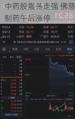 中药股震荡走强 佛慈制药午后涨停