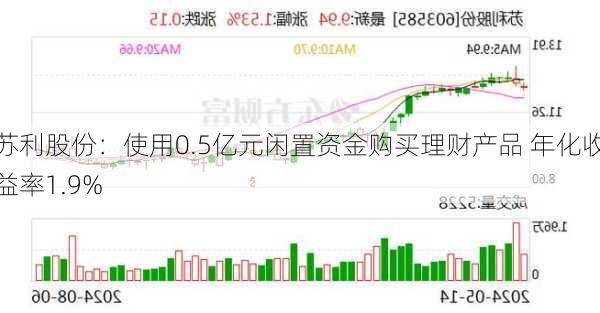 苏利股份：使用0.5亿元闲置资金购买理财产品 年化收益率1.9%