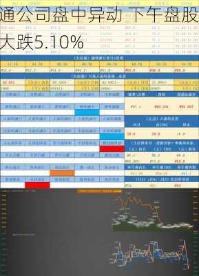 百通公司盘中异动 下午盘股价大跌5.10%