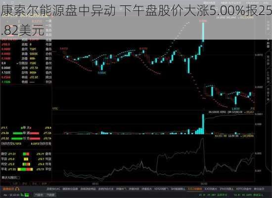 康索尔能源盘中异动 下午盘股价大涨5.00%报25.82美元