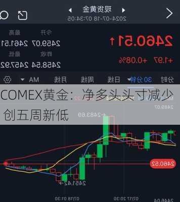 COMEX黄金：净多头头寸减少 创五周新低