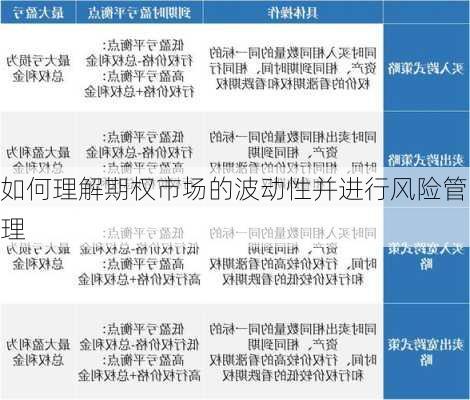 如何理解期权市场的波动性并进行风险管理