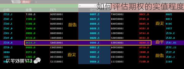 如何评估期权的实值程度