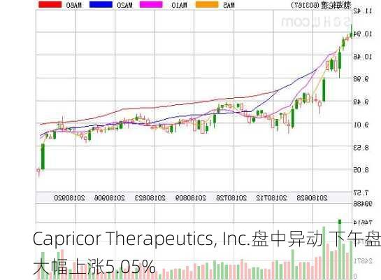 Capricor Therapeutics, Inc.盘中异动 下午盘大幅上涨5.05%