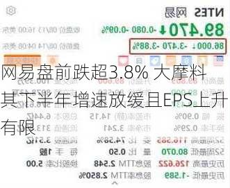 网易盘前跌超3.8% 大摩料其下半年增速放缓且EPS上升有限