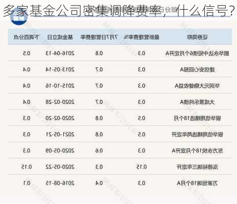 多家基金公司密集调降费率，什么信号？