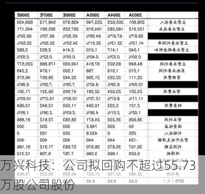 万兴科技：公司拟回购不超过55.73万股公司股份