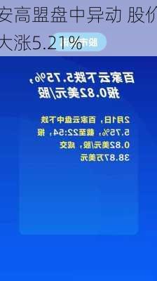 安高盟盘中异动 股价大涨5.21%