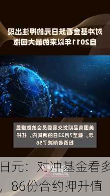 日元：对冲基金看多，86份合约押升值