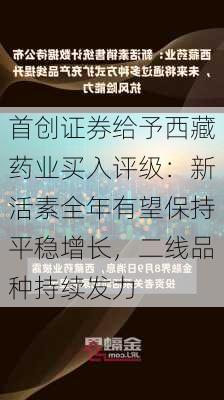 首创证券给予西藏药业买入评级：新活素全年有望保持平稳增长，二线品种持续发力