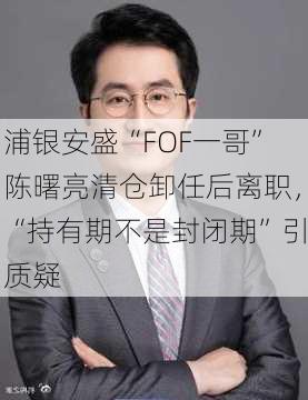 浦银安盛“FOF一哥”陈曙亮清仓卸任后离职，“持有期不是封闭期”引质疑