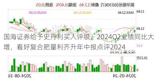 国海证券给予史丹利买入评级，2024Q2业绩同比大增，看好复合肥量利齐升年中报点评2024