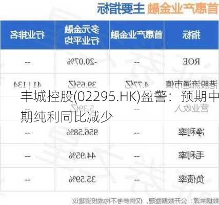 丰城控股(02295.HK)盈警：预期中期纯利同比减少