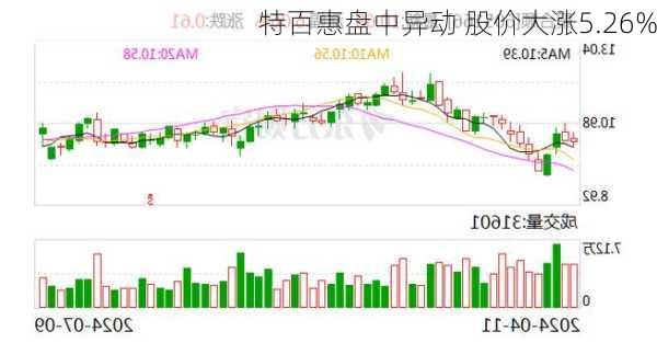 特百惠盘中异动 股价大涨5.26%