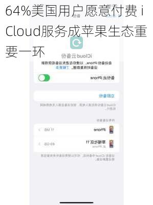 64%美国用户愿意付费 iCloud服务成苹果生态重要一环