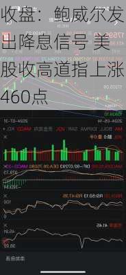 收盘：鲍威尔发出降息信号 美股收高道指上涨460点