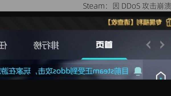 Steam：因 DDoS 攻击崩溃