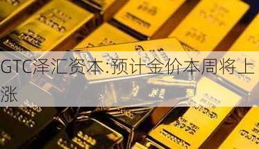 GTC泽汇资本:预计金价本周将上涨