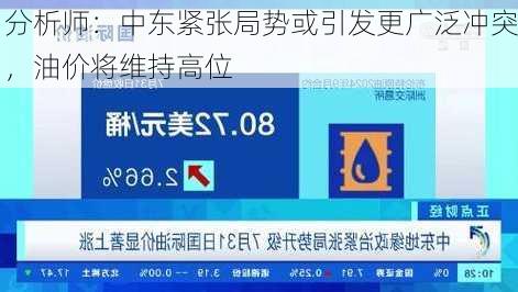 分析师：中东紧张局势或引发更广泛冲突，油价将维持高位