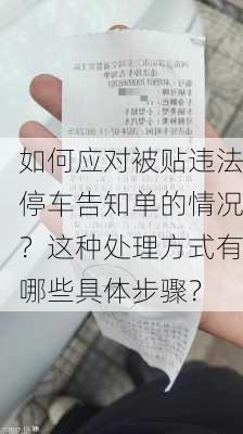 如何应对被贴违法停车告知单的情况？这种处理方式有哪些具体步骤？