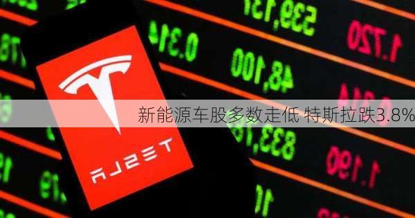 新能源车股多数走低 特斯拉跌3.8%