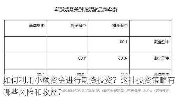 如何利用小额资金进行期货投资？这种投资策略有哪些风险和收益？