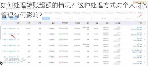 如何处理转账超额的情况？这种处理方式对个人财务管理有何影响？