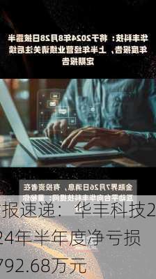 财报速递：华丰科技2024年半年度净亏损1792.68万元