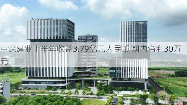 中深建业上半年收益3.79亿元人民币 期内溢利30万元