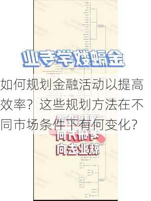 如何规划金融活动以提高效率？这些规划方法在不同市场条件下有何变化？