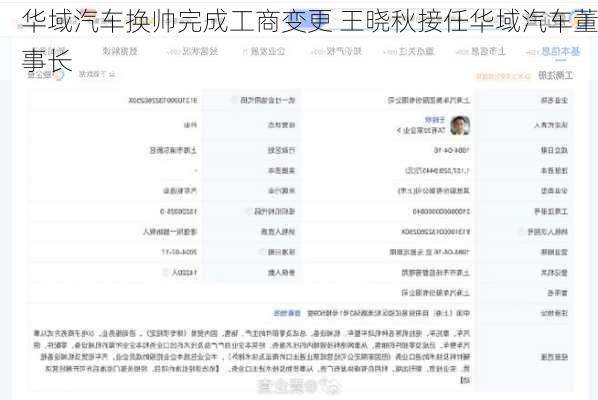 华域汽车换帅完成工商变更 王晓秋接任华域汽车董事长